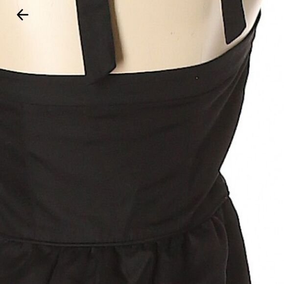 J CREW Cotton Halter Dress Black - Picture 4 of 5